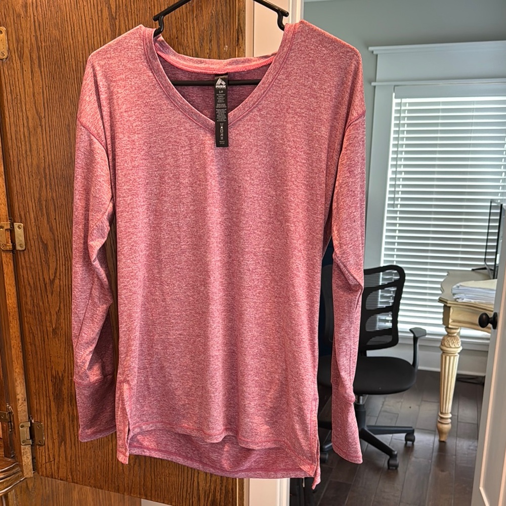 RBX Heathered Pink Long Sleeve Sweatshirt